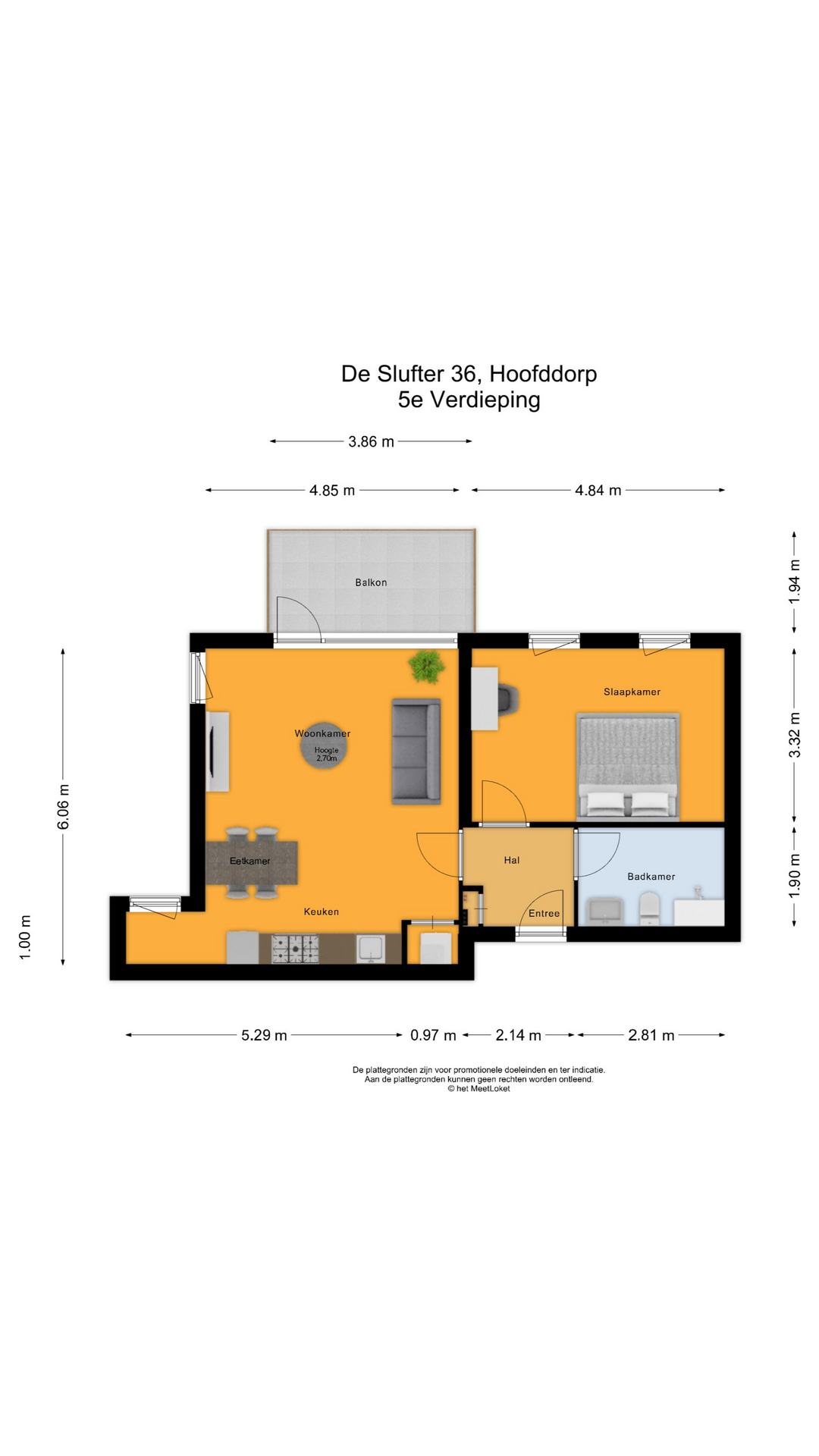 De Slufter 36 , 2134 XK Hoofddorp map